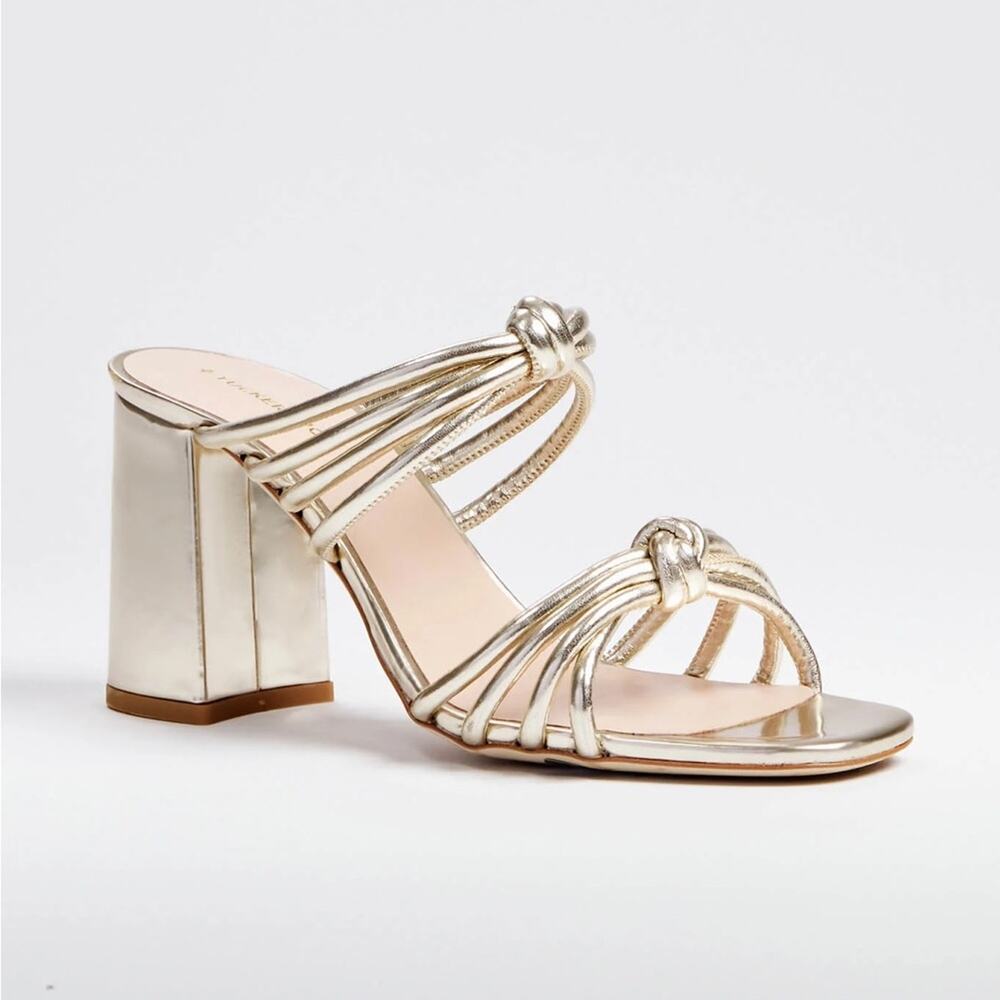 Tuckernuck Gold Sonia Heels Shoes size 6.5